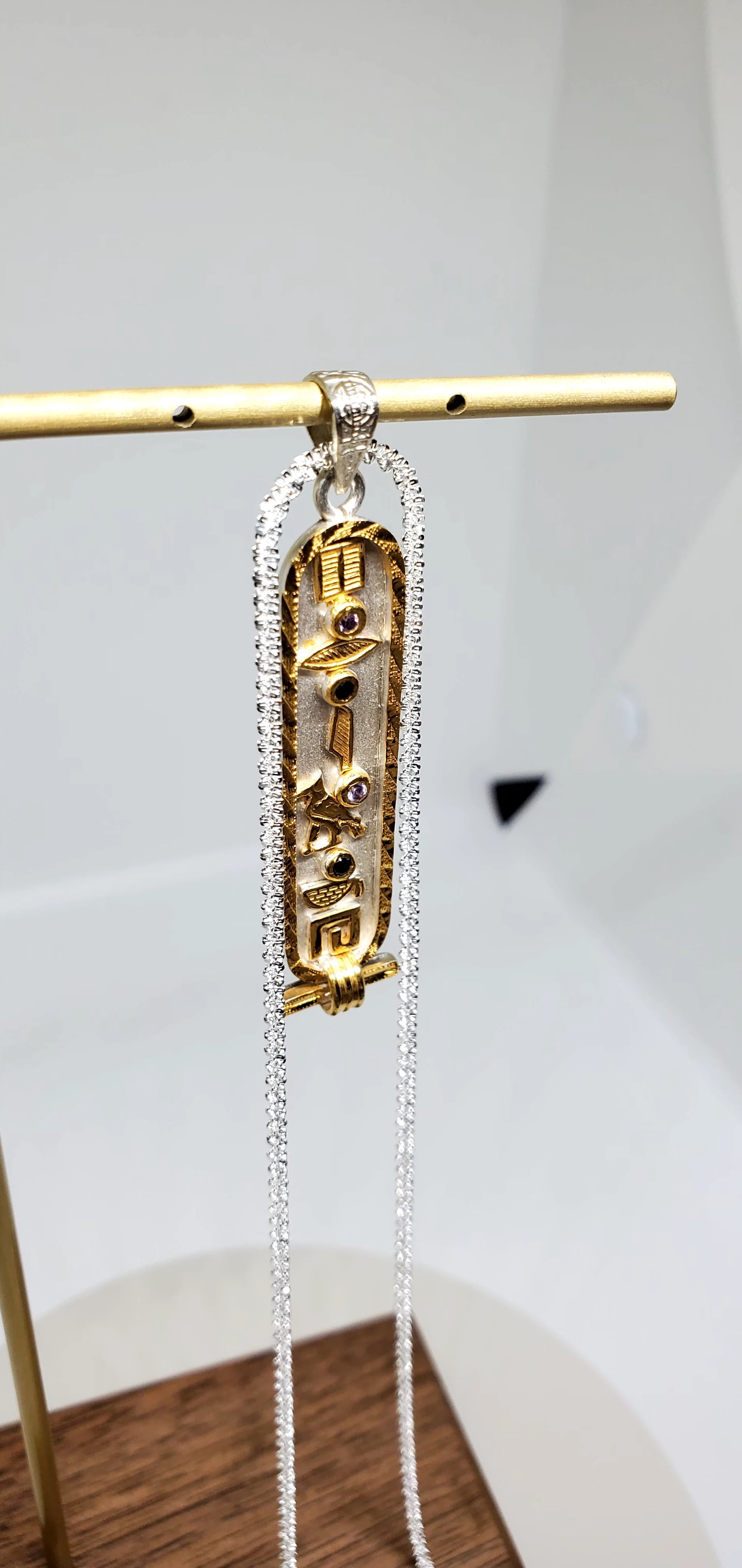 Egyptian Silver Cartouche Pendant