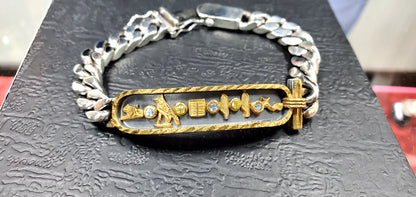 Egyptian Silver Cartouche Bracelet