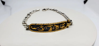 Egyptian Silver Cartouche Bracelet