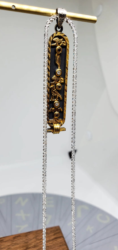 Egyptian Silver Cartouche Pendant